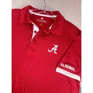 Alabama Crimson Tide Colosseum NCAA Polo Shirt Mens Large Red‎ White